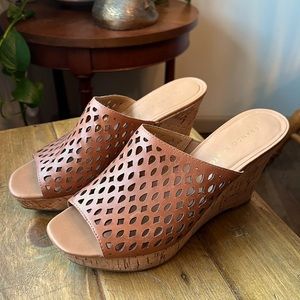 Franco Sarto Genuine Leather Wedges Size 7.5